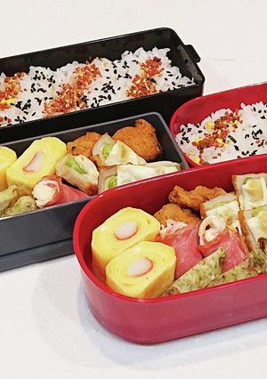 高校生(一年)弁当8&旦那さん弁当66-レシピのメイン写真
