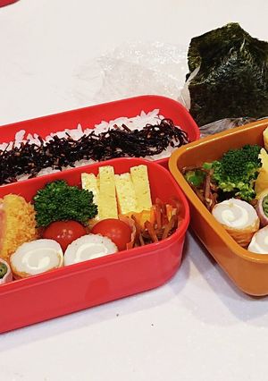 高校生(1年)弁当13&旦那さん弁当71-レシピのメイン写真