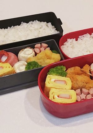 高校生(1年)弁当15&旦那さん弁当73-レシピのメイン写真