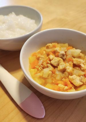 【離乳食中期】鶏むね肉のトマト煮-レシピのメイン写真
