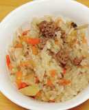 塩出汁でつくる新生姜の炊き込みご飯
