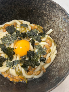 納豆めかぶうどん-レシピのメイン写真