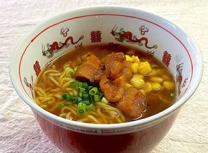 ラーメンに！焼豚の代わりに焼き鳥の缶詰-レシピのメイン写真