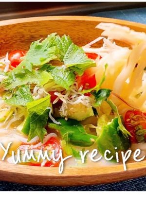 たっぷり野菜と塩麹の冷やしうどん-レシピのメイン写真