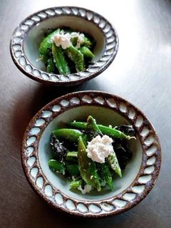 スナップエンドウのチーズ塩昆布和え-レシピのメイン写真