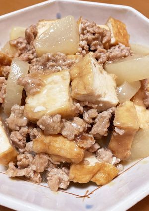 大根と厚揚げのひき肉あんかけ-レシピのメイン写真