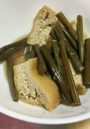 ワラビ&油揚げの甘辛煮-レシピのメイン写真
