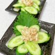 旨つまみ♪きゅうりをクリチと金山寺味噌で