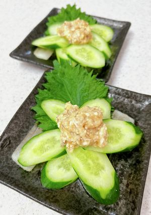 旨つまみ♪きゅうりをクリチと金山寺味噌で-レシピのメイン写真