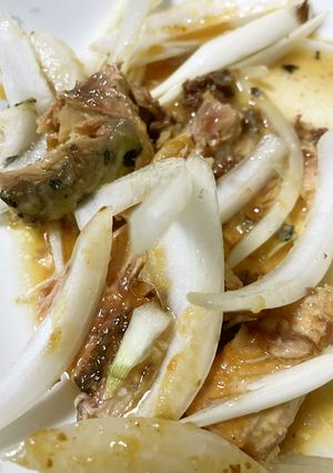 簡単　新玉ねぎサバ缶サラダ-レシピのメイン写真