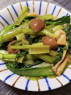 小松菜としめじのマヨ醤油炒め-レシピのメイン写真