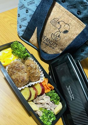 高校生男子弁当 またハンバーグ-レシピのメイン写真