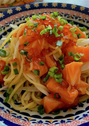 コストコ★サーモンとイクラで冷製パスタ-レシピのメイン写真