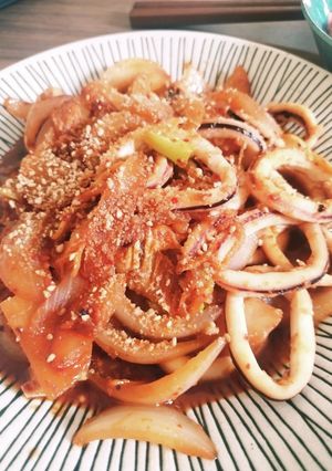 韓国風キムチイカ甘辛炒め-レシピのメイン写真