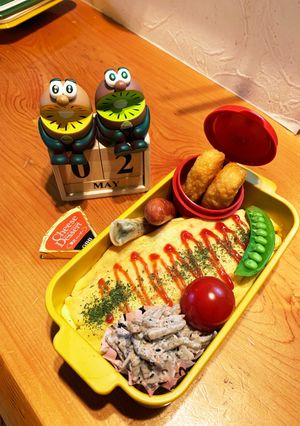 高一長女　お弁当(オムライス3)-レシピのメイン写真
