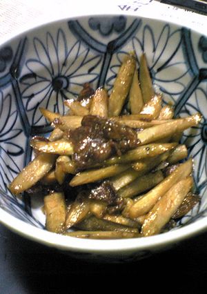 牛こま切れとごぼうのしぐれ煮-レシピのメイン写真