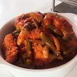 ささみフライのトマトジュース煮込み
