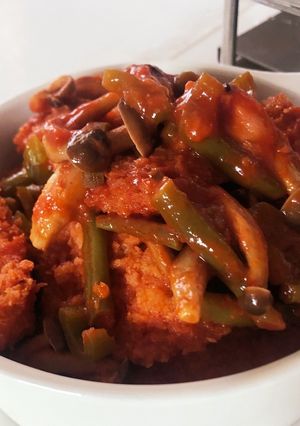 ささみフライのトマトジュース煮込み-レシピのメイン写真