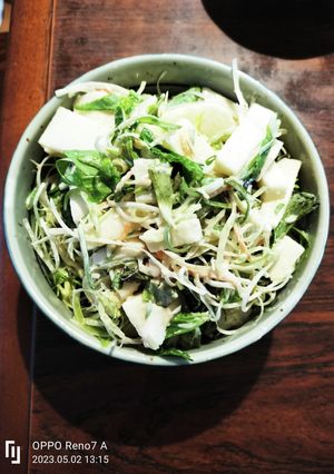 長芋と葉野菜減塩醤油マヨサラダ-レシピのメイン写真