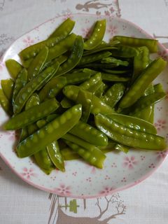 レンチン絹さや-レシピのメイン写真