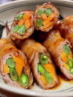 人参といんげんの豚肉巻き-レシピのメイン写真