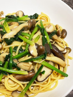 ほうれん草ときのこの和風パスタ-レシピのメイン写真