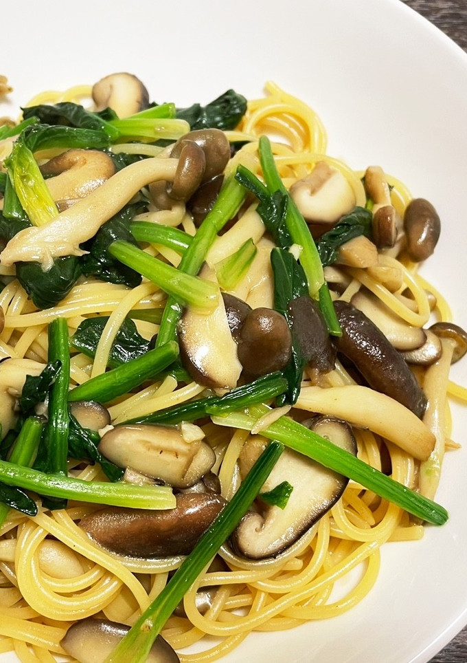ほうれん草ときのこの和風パスタ-レシピのメイン写真