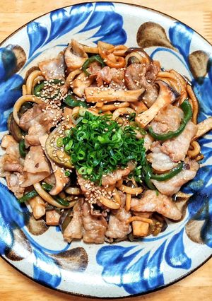 豚バラ肉とナスのみそ焼きうどん-レシピのメイン写真
