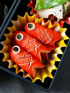 赤ウインナーでミニ鯉のぼり-レシピのメイン写真
