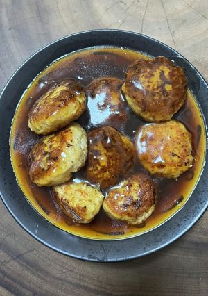 離乳食後期にも☆餡掛けつくねバーグ-レシピのメイン写真