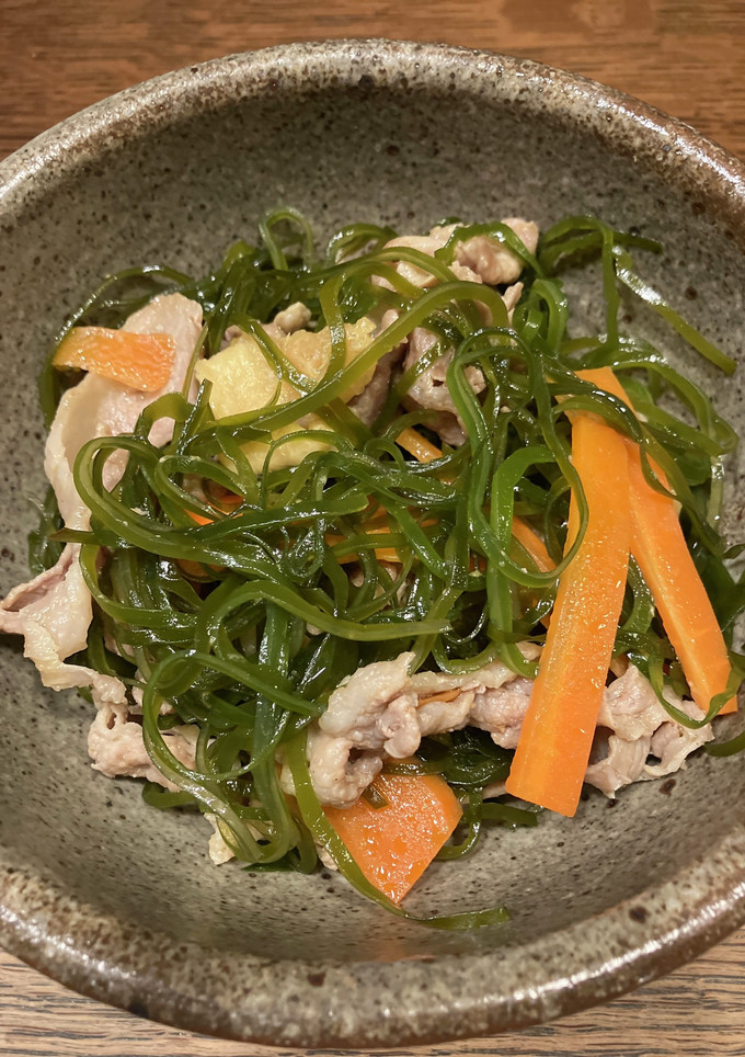 クーブイリチー風豚肉と切り昆布の炒め煮-レシピのメイン写真