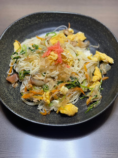 豆苗を使ってそうめんチャンプルー♪-レシピのメイン写真