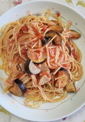 なすとベーコンのトマトクリームパスタ-レシピのメイン写真