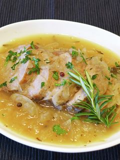 塩豚の新玉ねぎ煮込み-レシピのメイン写真