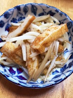 ヒラ天ともやしの和風炒め物-レシピのメイン写真