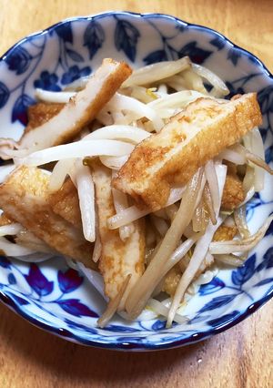 ヒラ天ともやしの和風炒め物-レシピのメイン写真