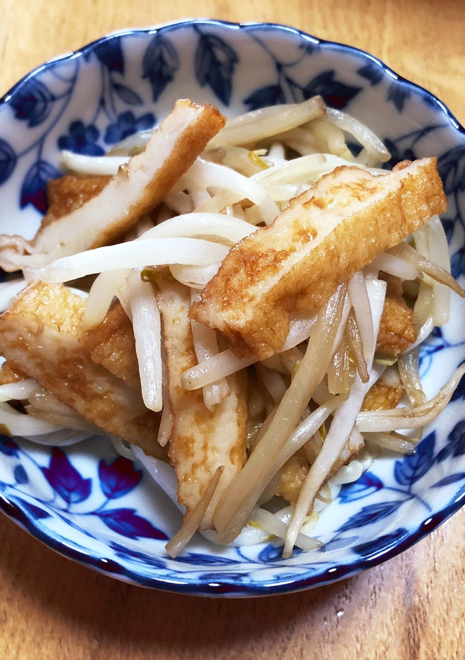 ヒラ天ともやしの和風炒め物-レシピのメイン写真