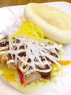 柚子味噌照り焼きチキンマフィンバーガー-レシピのメイン写真