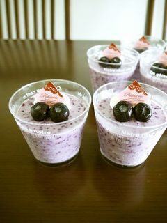 ふわふわ♡ブルーベリーヨーグルトムース♪-レシピのメイン写真