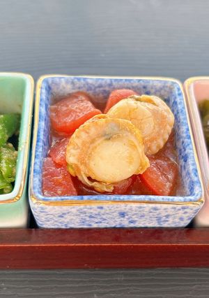 トマトとベビーホタテ(ホタテ稚貝)マリネ-レシピのメイン写真