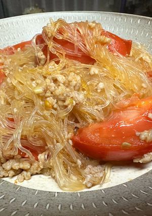 すぐできておいしい！麻婆トマト春雨-レシピのメイン写真