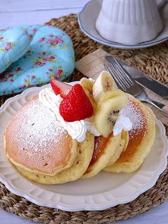 材料3つ!まるでスフレパンケーキ!?-レシピのメイン写真