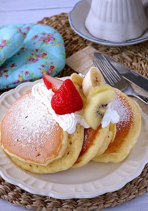 材料3つ！まるでスフレパンケーキ！？-レシピのメイン写真