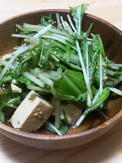 豆腐と水菜のサラダ-レシピのメイン写真