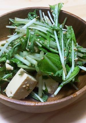 豆腐と水菜のサラダ-レシピのメイン写真