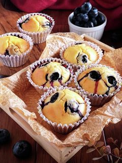 米粉で作る☆ブルーベリーマフィン。-レシピのメイン写真