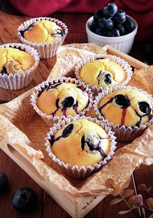 米粉で作る☆ブルーベリーマフィン。-レシピのメイン写真