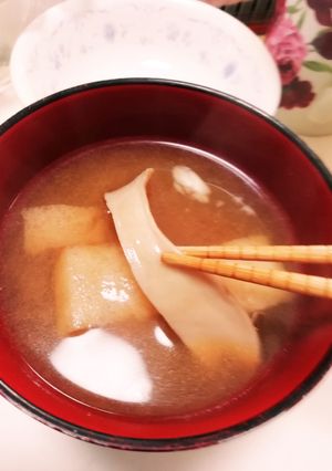 食感楽しい☆干しエリンギの味噌汁-レシピのメイン写真