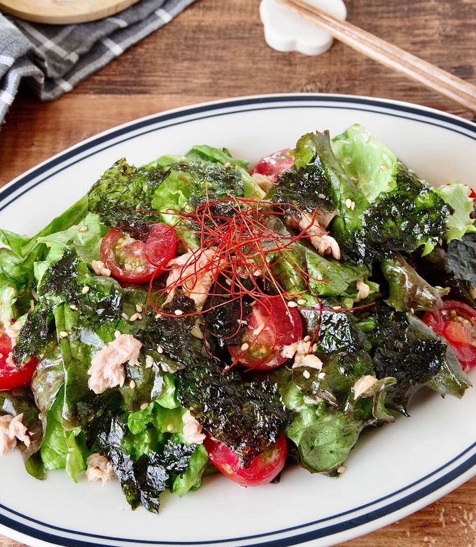 チョレギサラダ レタスの簡単チョレギサラダ】ちぎってかけるだけ！ | レシピサイトNadia