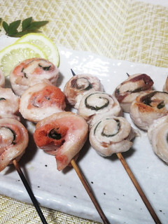 明太&梅肉ロールの焼き鳥-レシピのメイン写真
